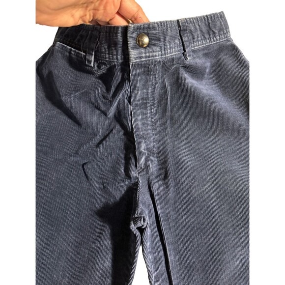 VTG Crestline High Waisted Corduroy Pants Size 10 Straight Leg 1970s Navy Boho - Picture 11 of 14